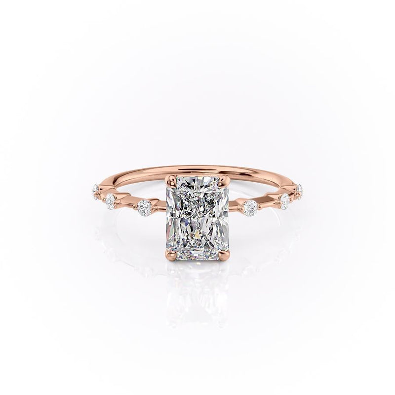 RADIANT CUT MOISSANITE RING - DELICATE VINTAGE STYLE
