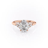 OVAL CUT MOISSANITE WITH SIDE STONES