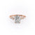 Radiant Cut Moissanite With Hidden Halo And Side Stones