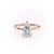 Pear Cut Moissanite Ring, Hidden Halo Design
