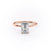 Emerald Cut Moissanite Ring, Hidden Halo Design