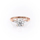 Round Cut Moissanite, Traditional Classic Design