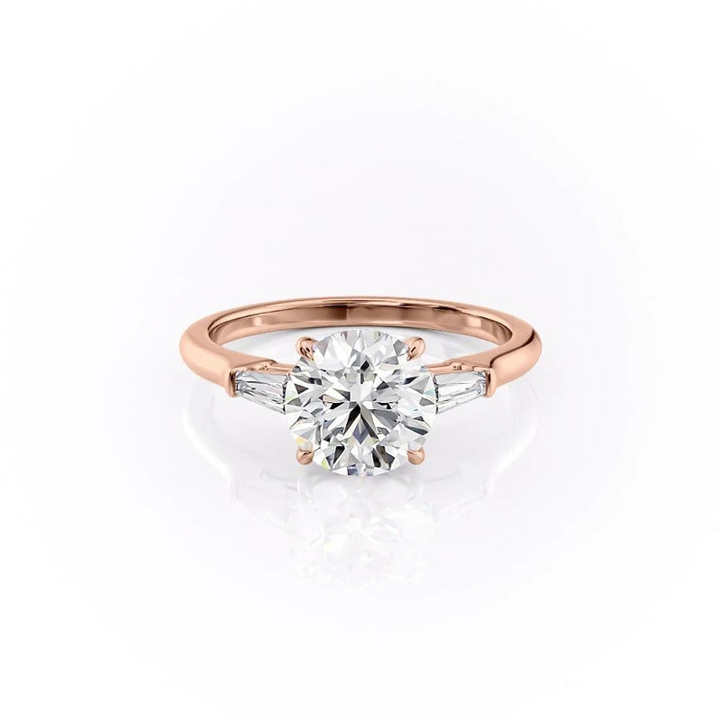 Round Cut Moissanite, Traditional Classic Design