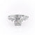 Radiant Cut Moissanite With Hidden Halo And Side Stones