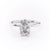 Oval Cut Moissanite Ring, Hidden Halo Design