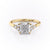 CUSHION CUT MOISSANITE WITH SIDE STONES