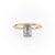 EMERALD CUT MOISSANITE RING - DELICATE VINTAGE STYLE