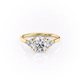 ROUND CUT MOISSANITE WITH SIDE STONES