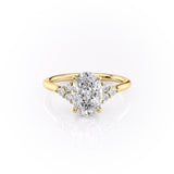 OVAL CUT MOISSANITE WITH SIDE STONES
