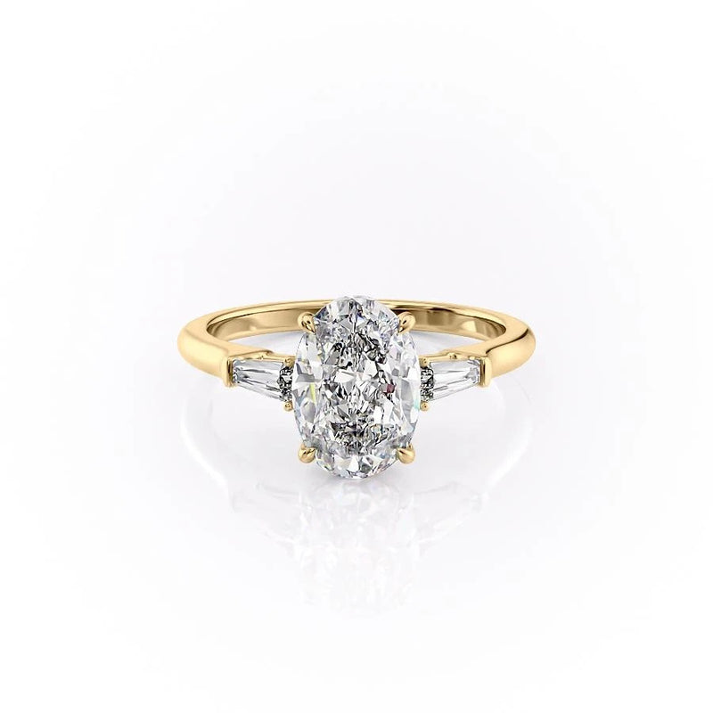 Oval Cut Moissanite, Traditional Classic Design