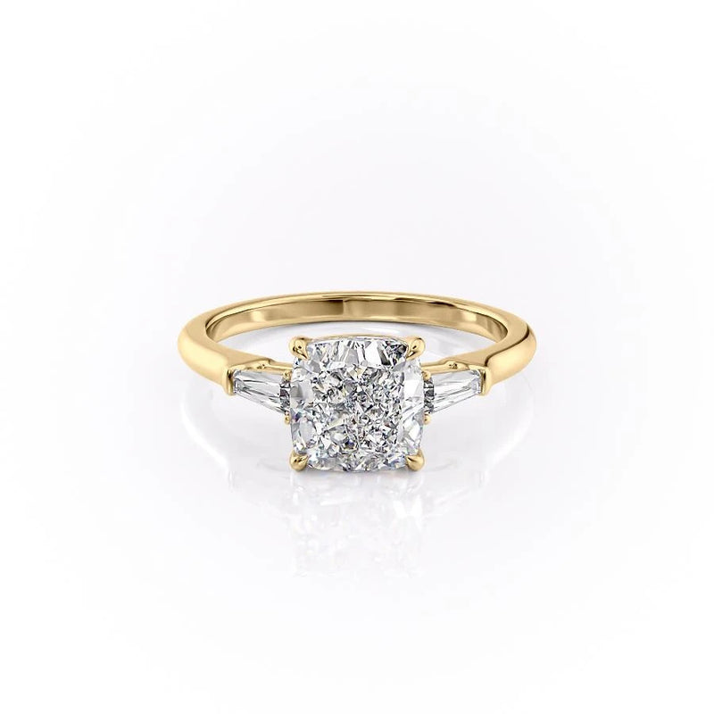 Cushion Cut Moissanite, Traditional Classic Design