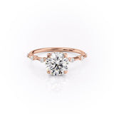 ROUND CUT MOISSANITE RING - DELICATE VINTAGE STYLE
