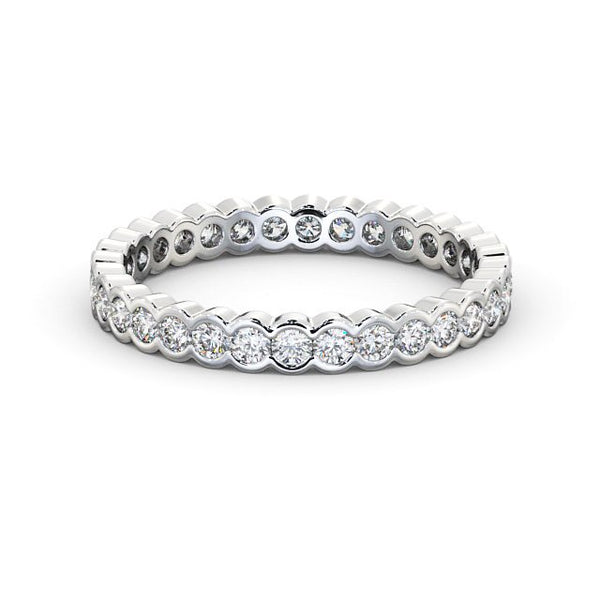 Full Eternity Ring, Round Cut Rub Over Setting