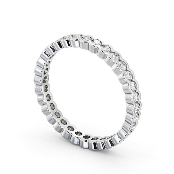 Full Eternity Ring, Round Cut Rub Over Setting