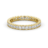 Full Eternity Ring, Round Cut Rub Over Setting