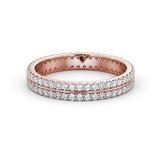 Full Eternity Ring, Round Cut Double Row