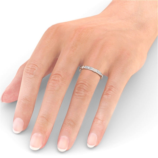 Full Eternity Ring, Round Cut Contemporary Design