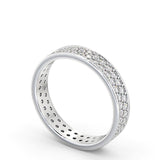 Full Eternity Ring, Round Cut Double Row