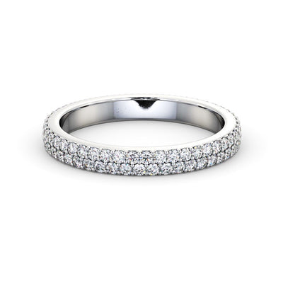 Full Eternity Ring, Round Cut Double Row