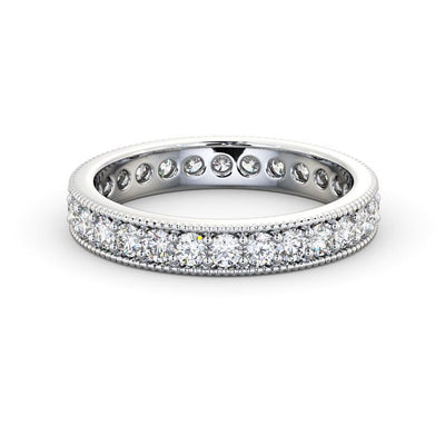 Full Eternity Ring, Round Cut With Migrain Edge