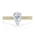 Pear Cut Moissanite Engagement Ring, Classic Style