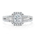 Radiant Cut Moissanite Halo Engagement Ring, Classic Style