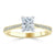 Radiant Cut Moissanite Engagement Ring, Classic Style