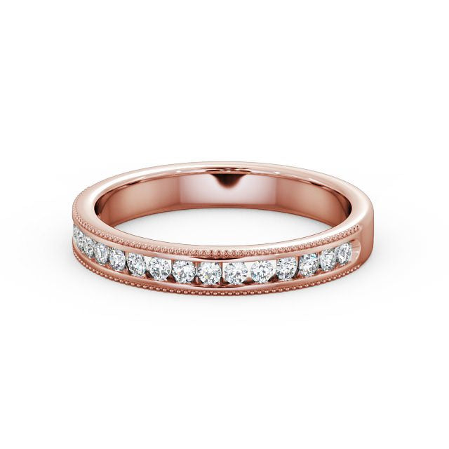 Half Eternity Ring, Round Cut With Migrain Edge