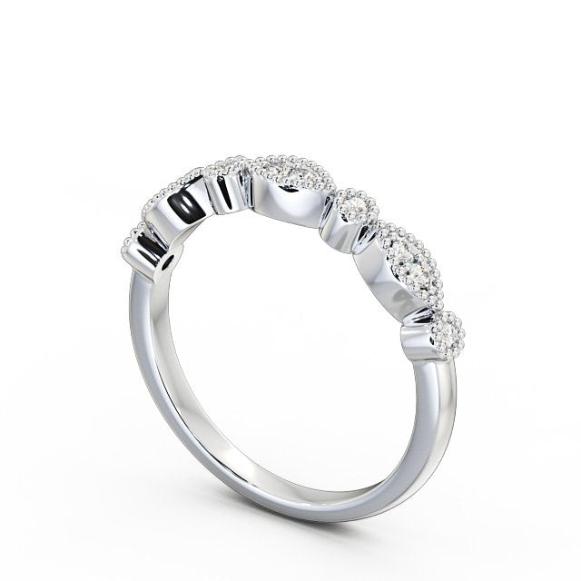 Half Eternity Ring, Vintage Design, Round Cut