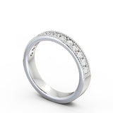 Half Eternity Ring, Vintage Design, Round Cut