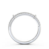 Half Eternity Ring, Vintage Design, Round Cut