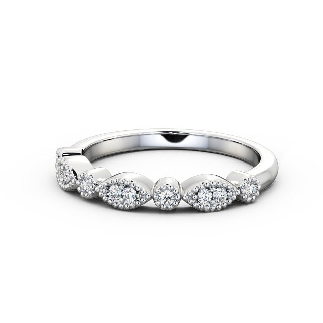 Half Eternity Ring, Vintage Design, Round Cut