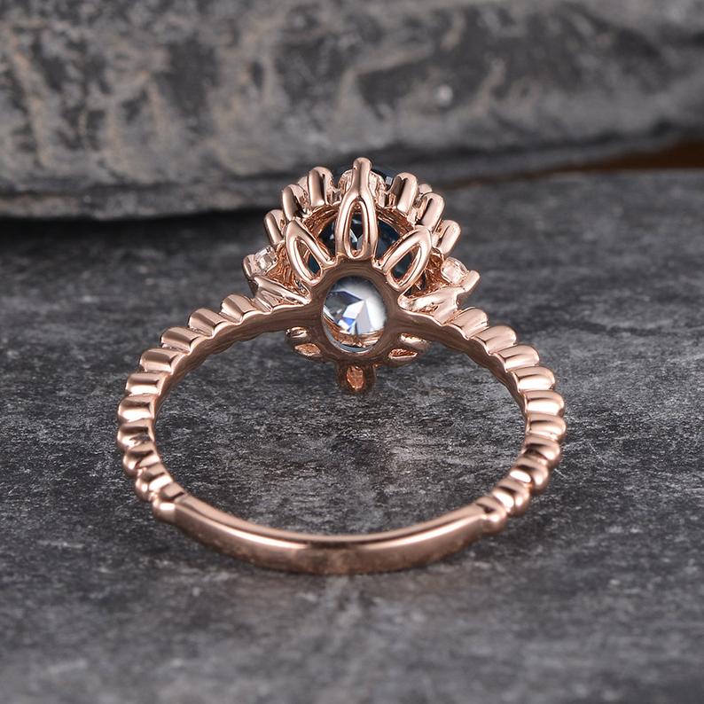 Oval Cut Vintage Inspired Engagement Ring