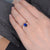 Blue Sapphire Bridal Ring Set, Oval Cut