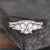 Round Cut 3 Stone Bridal Ring Set