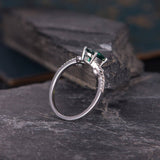 Nature Inspired Emerald Engagement Ring
