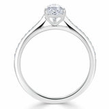 Pear Cut Moissanite Engagement Ring, Classic Style