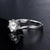 1.00ct Moissanite Engagement Ring, Six Claw Twist Design, Sterling Silver & Platinum