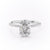 OVAL CUT MOISSANITE ENGAGEMENT RING, HIDDEN HALO