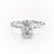OVAL CUT MOISSANITE ENGAGEMENT RING, HIDDEN HALO & TWISTED BAND