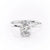 OVAL CUT MOISSANITE ENGAGEMENT RING, PLAIN BAND & HIDDEN HALO