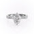 OVAL CUT MOISSANITE STONE SET SHOULDERS WITH MILGRAIN EDGE