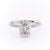 Oval Cut Moissanite Engagement Ring, Hidden Halo
