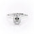 Oval Cut Moissanite Engagement Ring, Plain Band & Hidden Halo