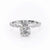 Oval Cut Moissanite Shoulder Set Ring With Hidden Halo