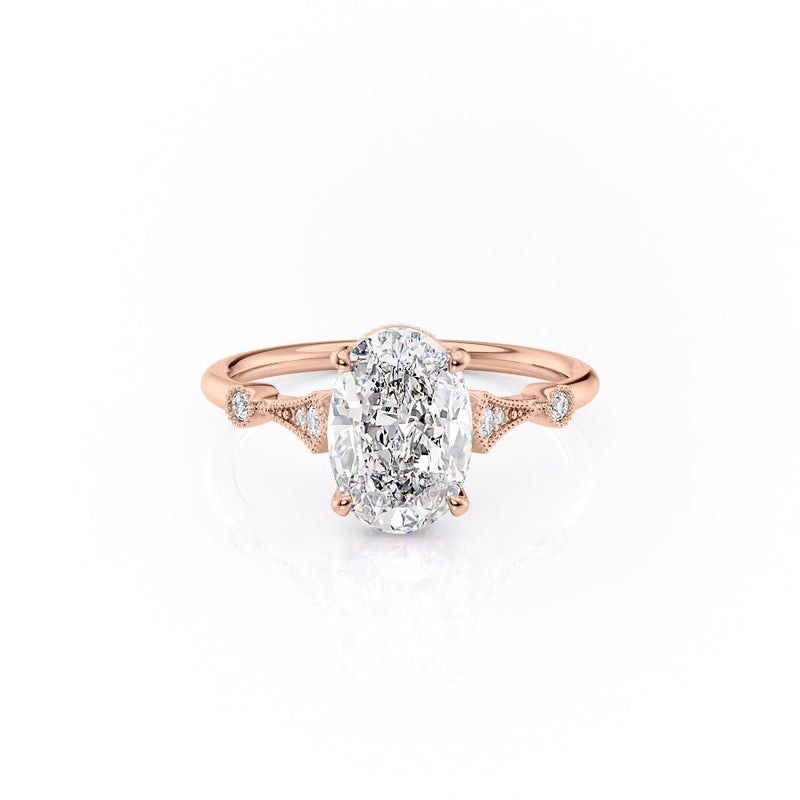 Oval Cut Moissanite Vintage Design