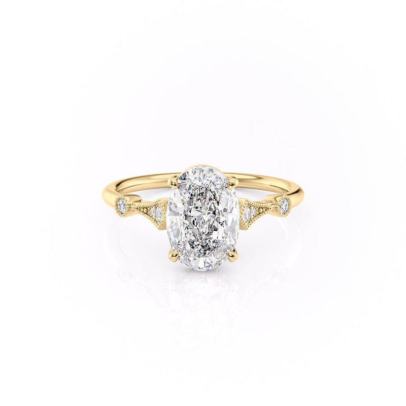 Oval Cut Moissanite Vintage Design