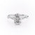 Oval Cut Moissanite Shoulder Set Ring With Hidden Halo