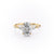 Oval Cut Moissanite Shoulder Set Ring With Hidden Halo