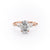 Oval Cut Moissanite Shoulder Set Ring With Hidden Halo